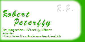 robert peterffy business card
